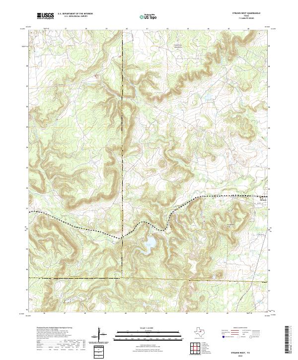 Strawn West, TX — USGS 7.5-minute topo (2022)