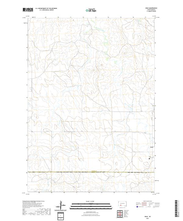 Hisle, SD — USGS 7.5-minute topo (2021)