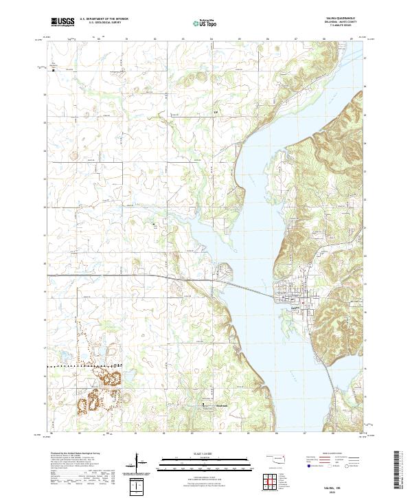 Salina, OK — USGS 7.5-minute topo (2022)