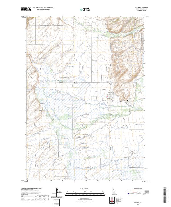 Tetonia, ID — USGS 7.5-minute topo (2023)