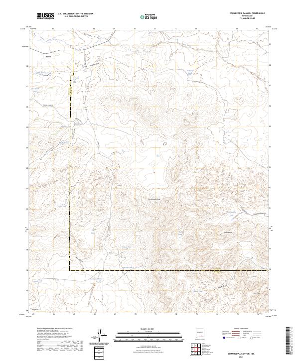 Cornucopia Canyon, NM — USGS 7.5-minute topo (2023)