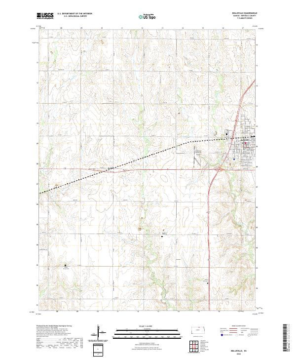Belleville, KS — USGS 7.5-minute topo (2022)