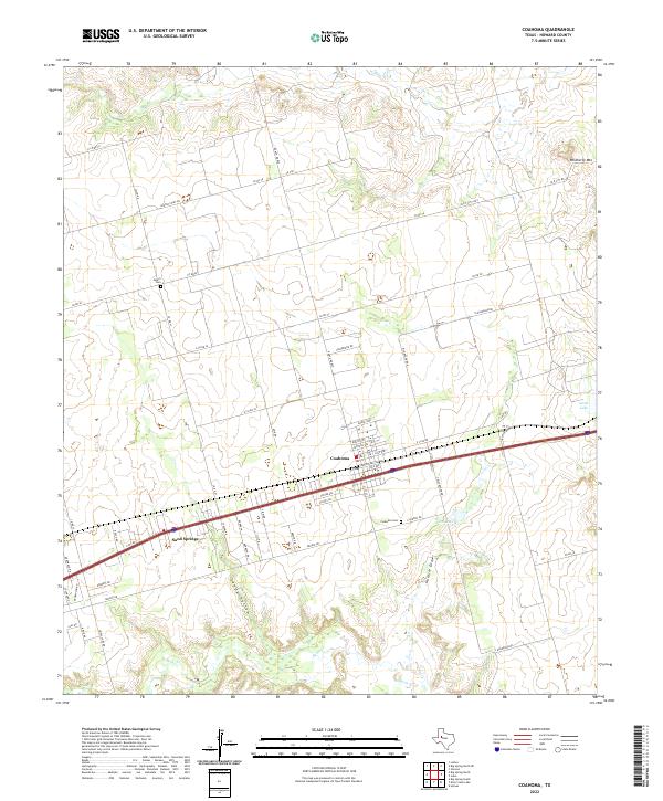 Coahoma, TX — USGS 7.5-minute topo (2022)