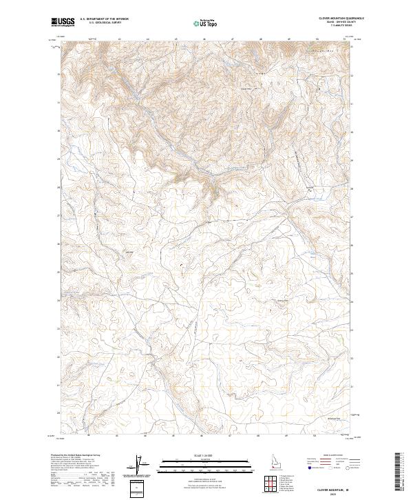 Clover Mountain, ID — USGS 7.5-minute topo (2023)