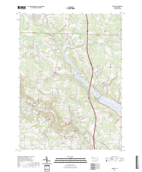 Hadley, PA — USGS 7.5-minute topo (2023)