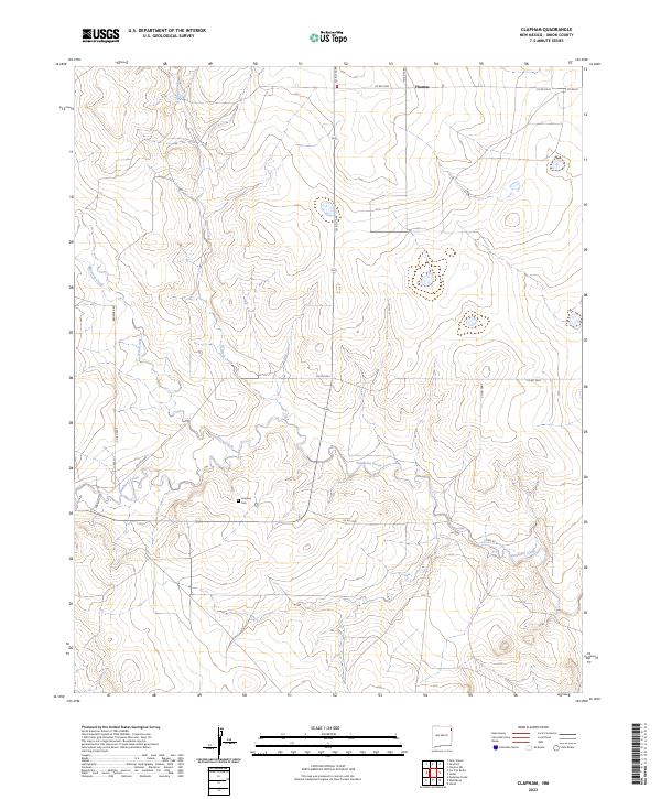 Clapham, NM — USGS 7.5-minute topo (2023)