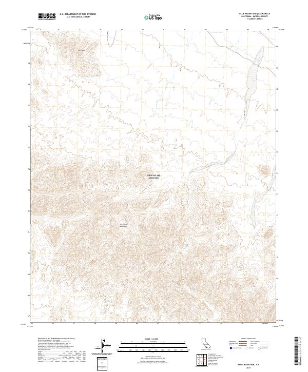 Blue Mountain, CA — USGS 7.5-minute topo (2021)