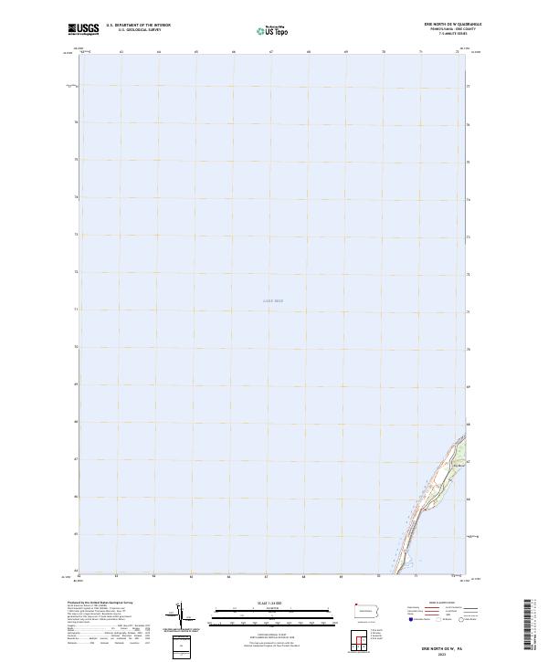 Erie North OE W, PA — USGS 7.5-minute topo (2023)