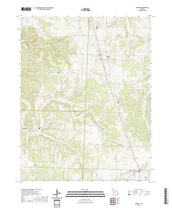 Urbana, MO — USGS 7.5-minute topo (2021)