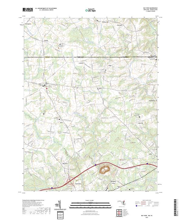 Bay View, MD-PA — USGS 7.5-minute topo (2023)
