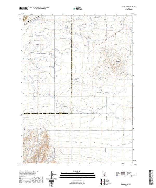 Milner Butte, ID — USGS 7.5-minute topo (2023)