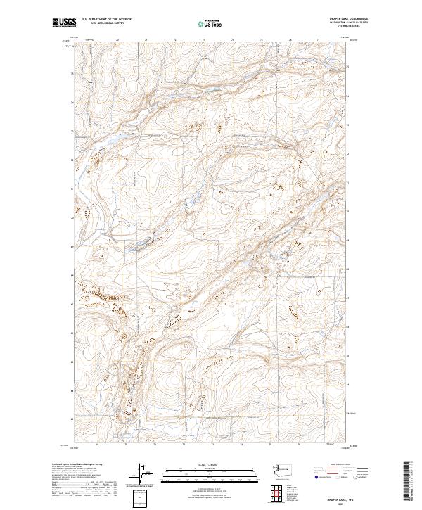 Draper Lake, WA — USGS 7.5-minute topo (2023)