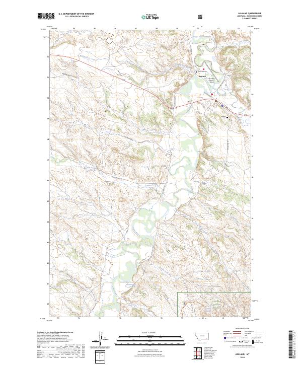 Ashland, MT — USGS 7.5-minute topo (2024)