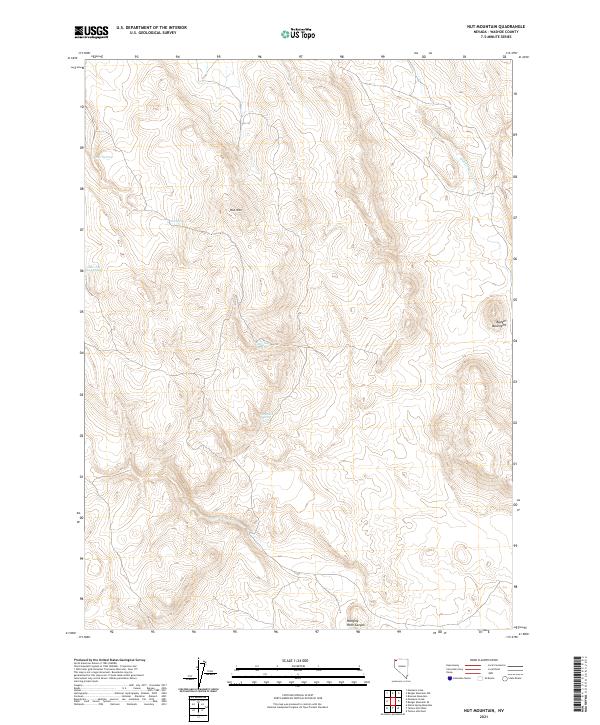 Nut Mountain, NV — USGS 7.5-minute topo (2021)