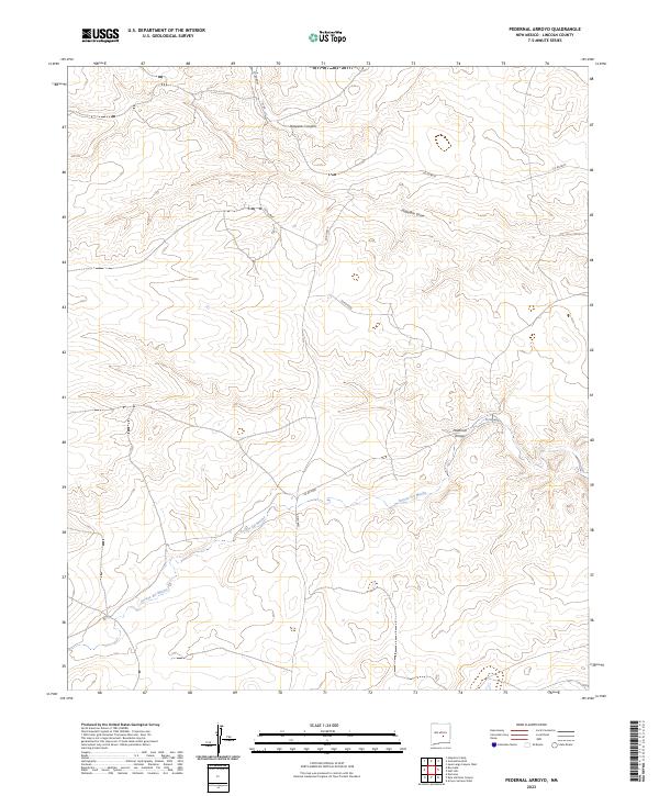 Pedernal Arroyo, NM — USGS 7.5-minute topo (2023)
