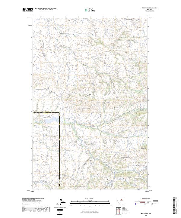 Rocky Boy, MT — USGS 7.5-minute topo (2024)