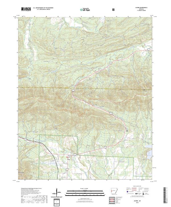 Acorn, AR — USGS 7.5-minute topo (2024)