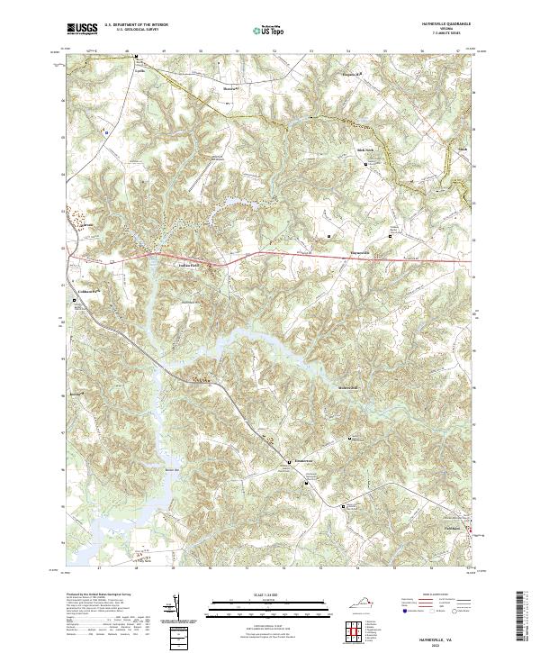Haynesville, VA — USGS 7.5-minute topo (2022)