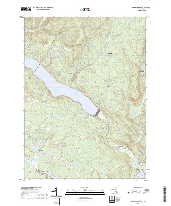 Rondout Reservoir, NY — USGS 7.5-minute topo (2023)