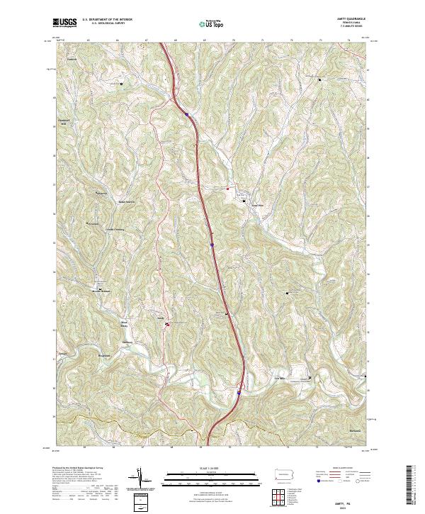 Amity, PA — USGS 7.5-minute topo (2023)