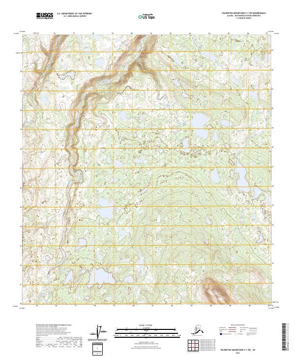 Talkeetna Mountains C-1 SW, AK — USGS 7.5-minute topo (2023)