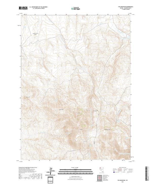 Fox Mountain, NV — USGS 7.5-minute topo (2021)