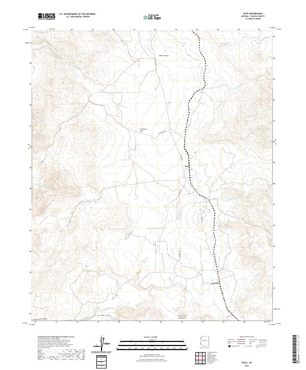 Date, AZ — USGS 7.5-minute topo (2021)