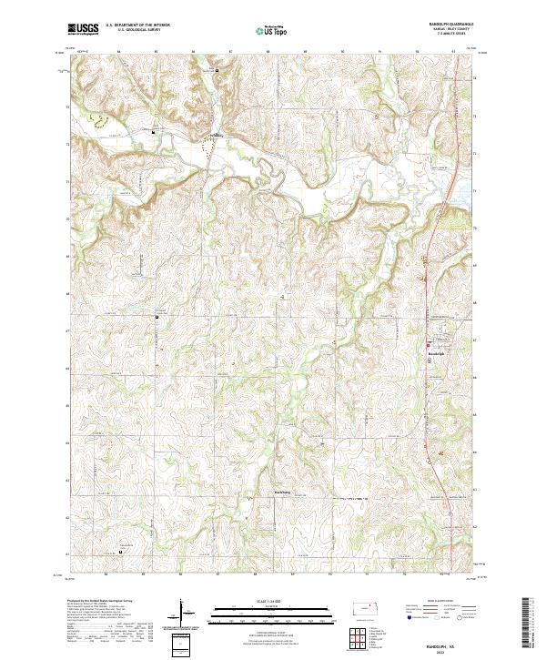 Randolph, KS — USGS 7.5-minute topo (2022)