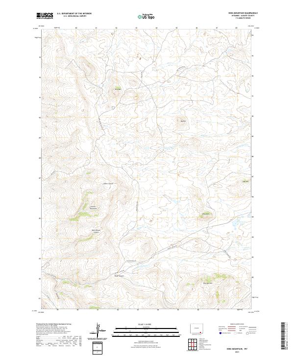 King Mountain, WY — USGS 7.5-minute topo (2021)