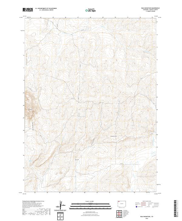 Bald Mountain, CO — USGS 7.5-minute topo (2022)