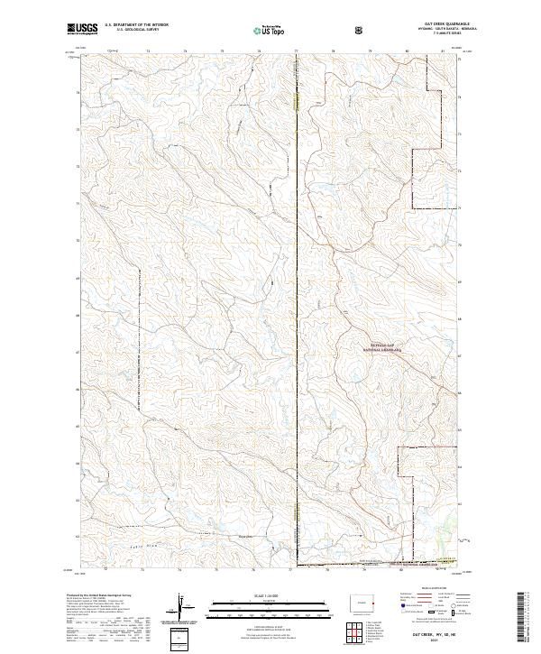 Oat Creek, WY-SD-NE — USGS 7.5-minute topo (2021)