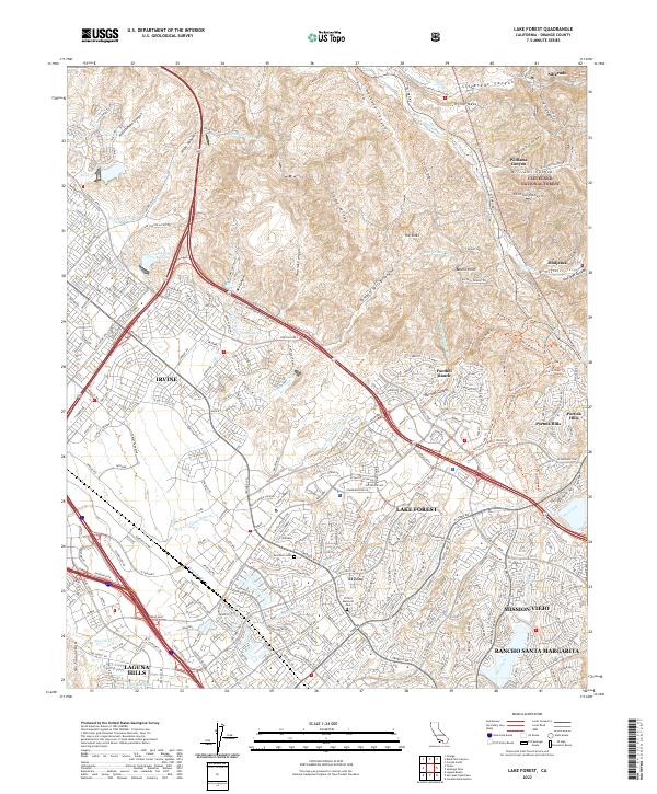 Lake Forest, CA — USGS 7.5-minute topo (2022)