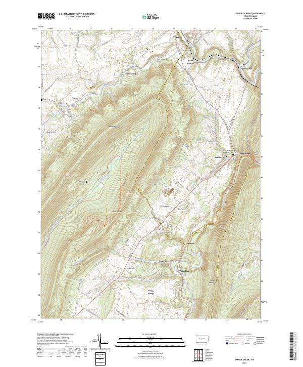 Spruce Creek, PA — USGS 7.5-minute topo (2023)