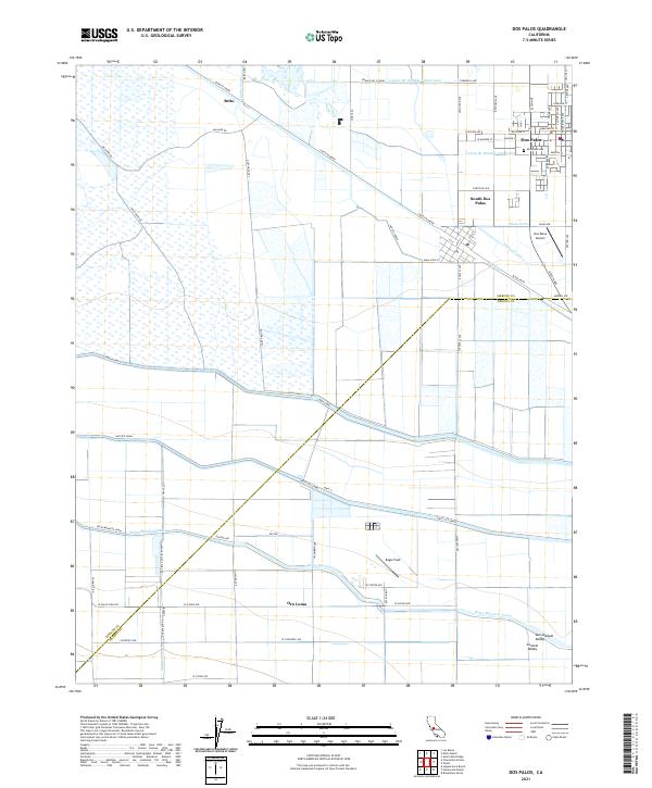 Dos Palos, CA — USGS 7.5-minute topo (2021)