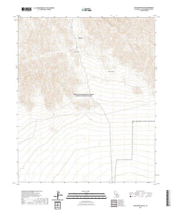 Lead Mountain SW, CA — USGS 7.5-minute topo (2021)
