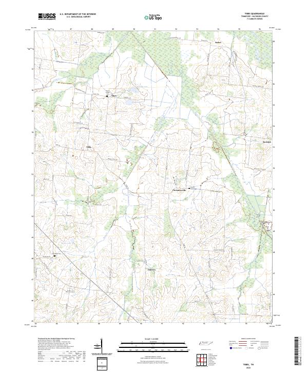 Tibbs, TN — USGS 7.5-minute topo (2022)