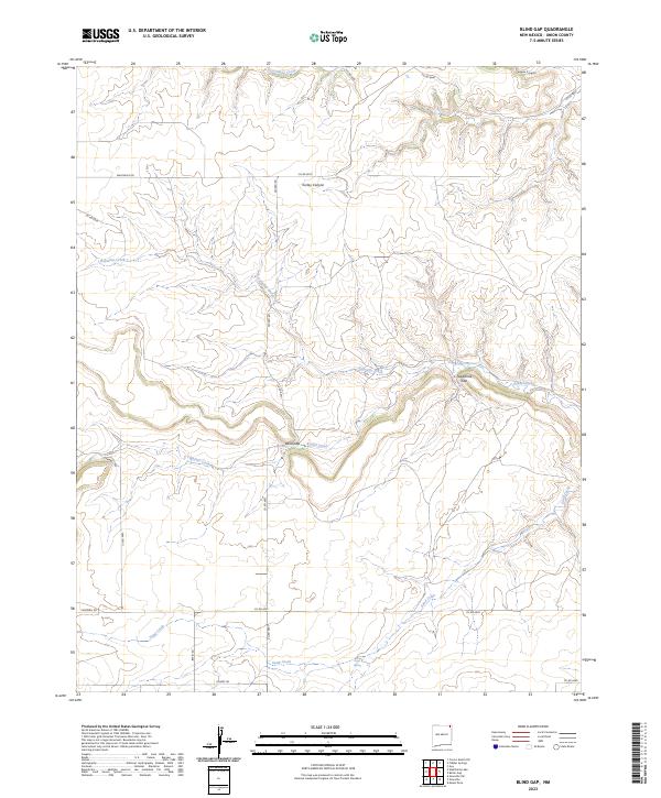 Blind Gap, NM — USGS 7.5-minute topo (2023)
