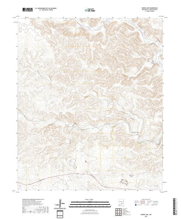 Singer Lake, NM — USGS 7.5-minute topo (2023)