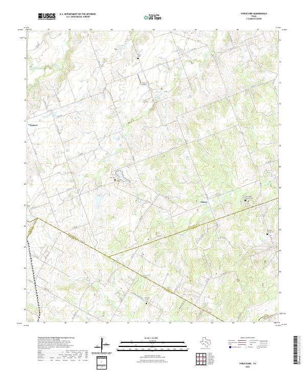 Structure, TX — USGS 7.5-minute topo (2022)