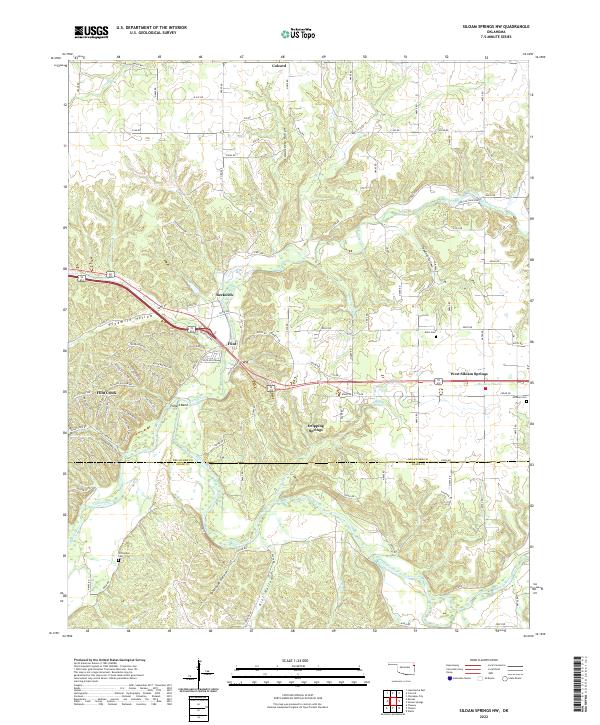 Siloam Springs NW, OK — USGS 7.5-minute topo (2022)