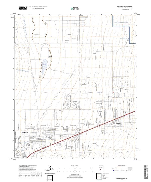 Organ Peak NW, NM — USGS 7.5-minute topo (2023)