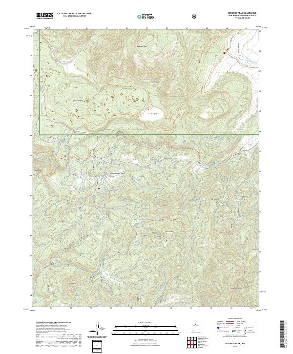 Redondo Peak, NM — USGS 7.5-minute topo (2023)