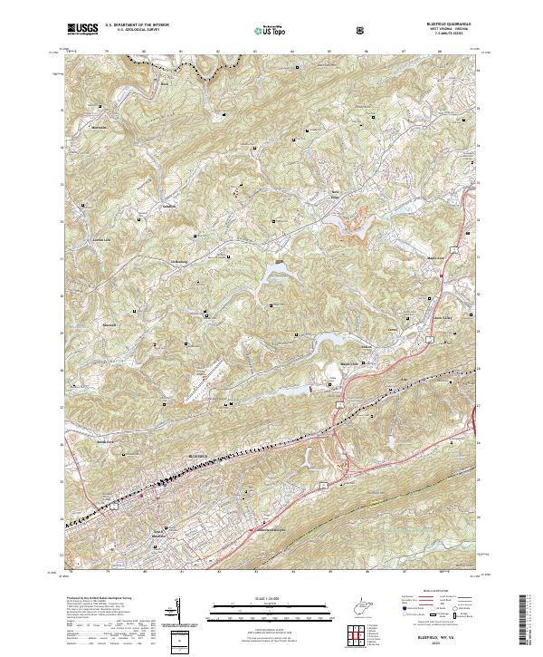 Bluefield, WV-VA — USGS 7.5-minute topo (2023)