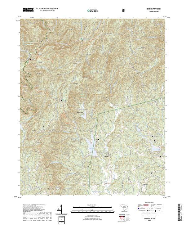 Tamassee, SC-GA — USGS 7.5-minute topo (2024)
