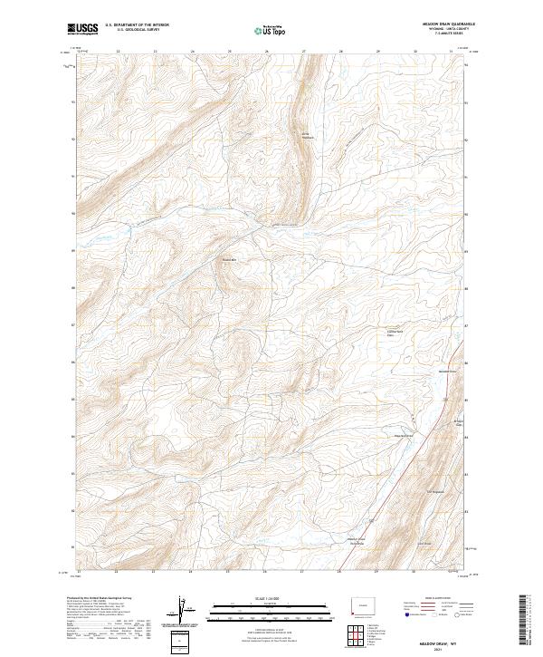 Meadow Draw, WY — USGS 7.5-minute topo (2021)