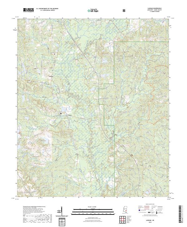 Lanham, MS — USGS 7.5-minute topo (2024)