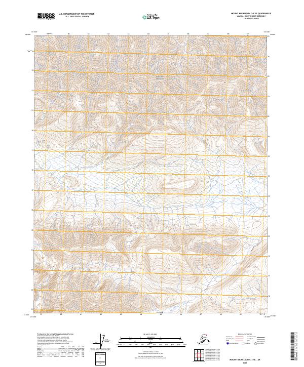 Mount Michelson C-3 SE, AK — USGS 7.5-minute topo (2023)