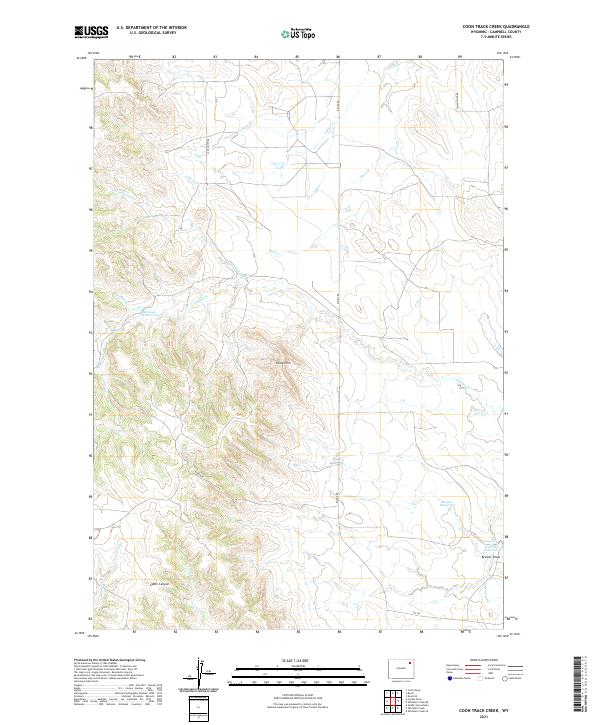 Coon Track Creek, WY — USGS 7.5-minute topo (2021)