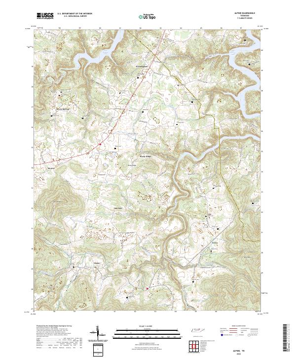 Alpine, TN — USGS 7.5-minute topo (2022)