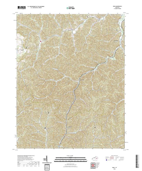 Hima, KY — USGS 7.5-minute topo (2022)